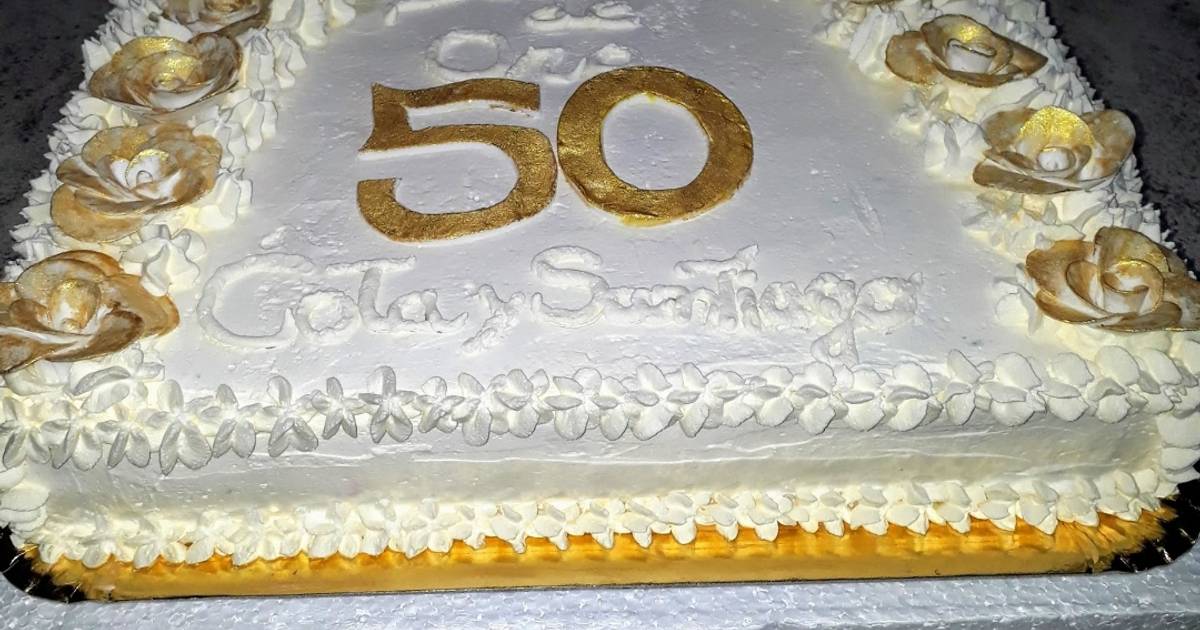 Torta bodas de oro Receta de Marita Sosa- Cookpad
