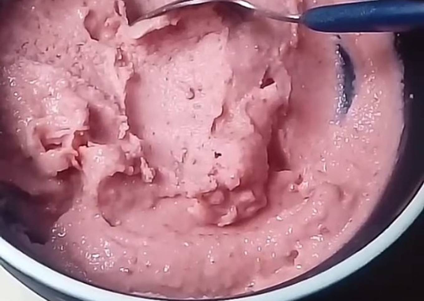 Helado Casero de Frutilla