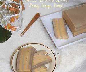 Resep Populer Lapis Tepung Beras (Pisang, Pepaya, Kurma) Enak Bergizi