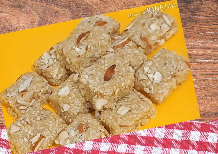 Sankranti Special Kesar Til Mava Barfi Recipe