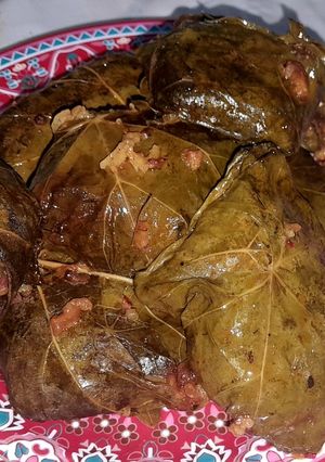 عکسی از دستور دلمه برگ مو🍴بقچه ای
