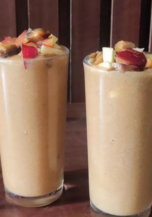 A picture of Banana and Nutella smoothie.