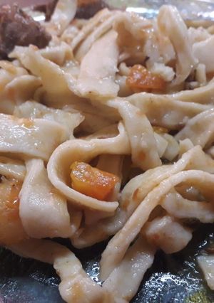 Una foto de Fideos caseros ♡