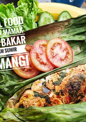 Foto resep Nasi bakar ayam suwir kemangi-menu diet SIMPLE ENAK NO MINYAK
