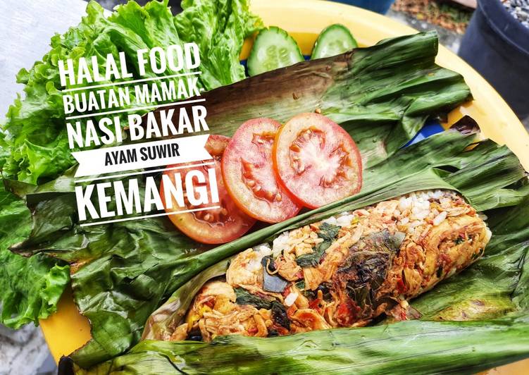 Nasi bakar ayam suwir kemangi-menu diet SIMPLE ENAK NO MINYAK