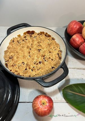 Foto de Crumble de Maçã com Framboesas