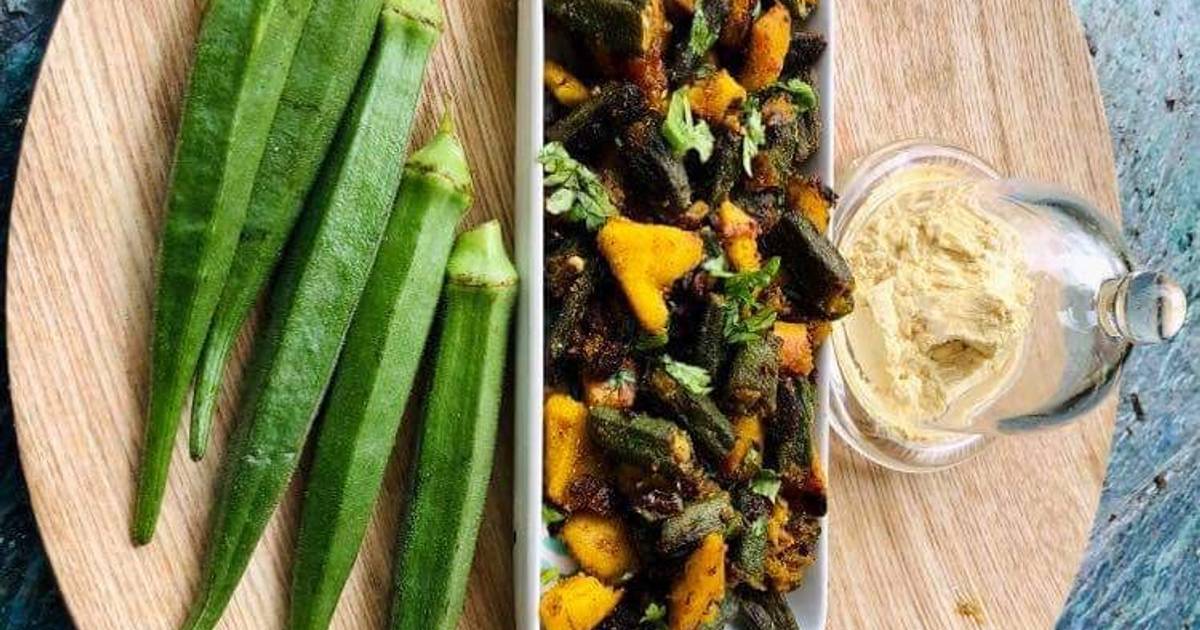 Spicy Lady finger with besan Recipe by Jinal Sahu Cookpad