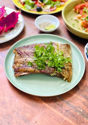 Hình của món Sườn Heo Iberico Nướng.