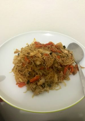 Foto resep Bihun ayam dengan sayur