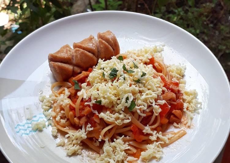 Langkah Mudah untuk Menyiapkan Fettucini saus Bolognese Homemade Anti Gagal