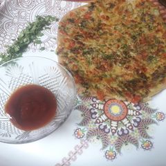 A picture of Hot and Tasty Haray Masale Ka Paratha.