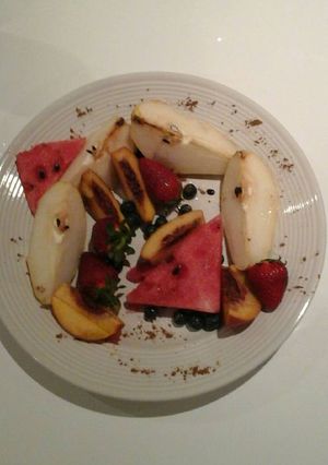 A picture of Fruit for dessert.