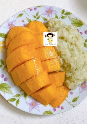 รูปของ ข้าวเหนียวมะม่วง ไมโครเวฟ