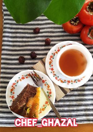 عکسی از دستور کیک دورنگ