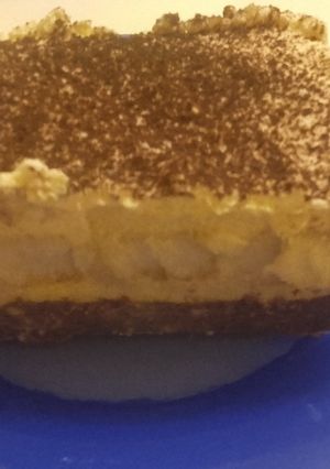 Gesztenyés, babapiskótás krémes recept fotója