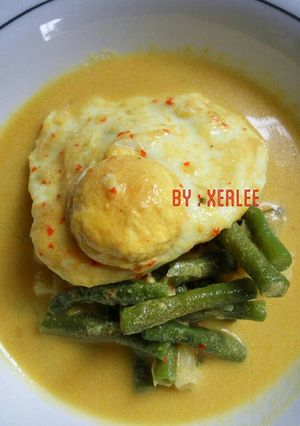 Foto resep Gulai kacang panjang,telur ceplok