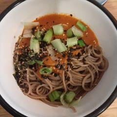 Soba Noodles with Miso Roasted Tomatoes A picture of Soba Noodles with Miso Roasted Tomatoes.