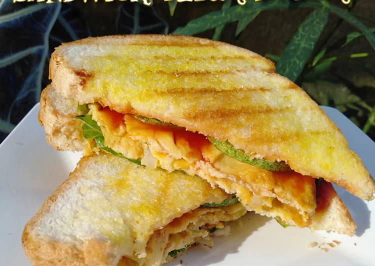 Sandwich Telur Dadar Simple