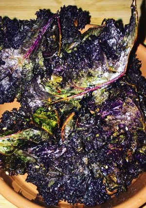 Une photo de Chips de choux kale