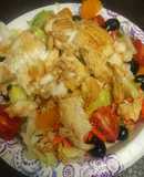 Haddock Salad (Chicken option)