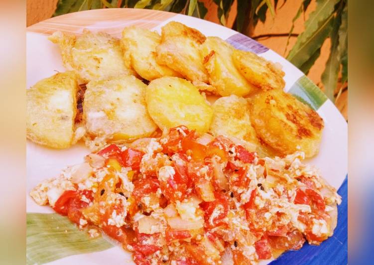 Simple Way to Prepare Quick Fried sweet potatoes and tomatoes sauce | Satisfyingrecipe.web.app