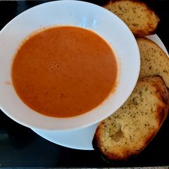 A picture of My Creamy Tomato Soup 🤗🤗.