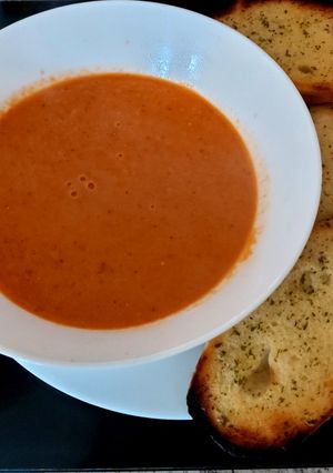 A picture of My Creamy Tomato Soup 🤗🤗.