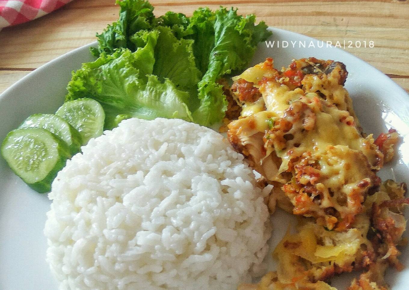 Ayam geprek mozzarella