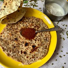 A picture of Moong dal parantha.