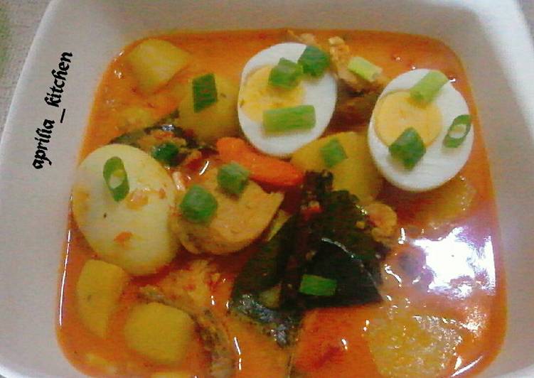 Cara Gampang Membuat Gulai telor ayam fantasi Anti Gagal