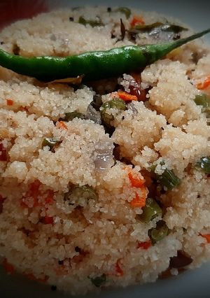 A picture of Upma- A healthy start.