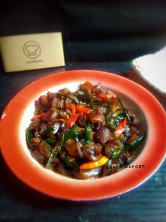Foto resep Oseng kikil pedas