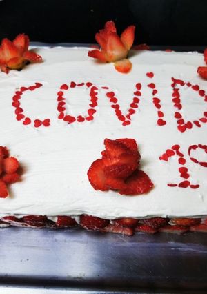 Una foto de Torta covid19!!! Buenísima idea!!!