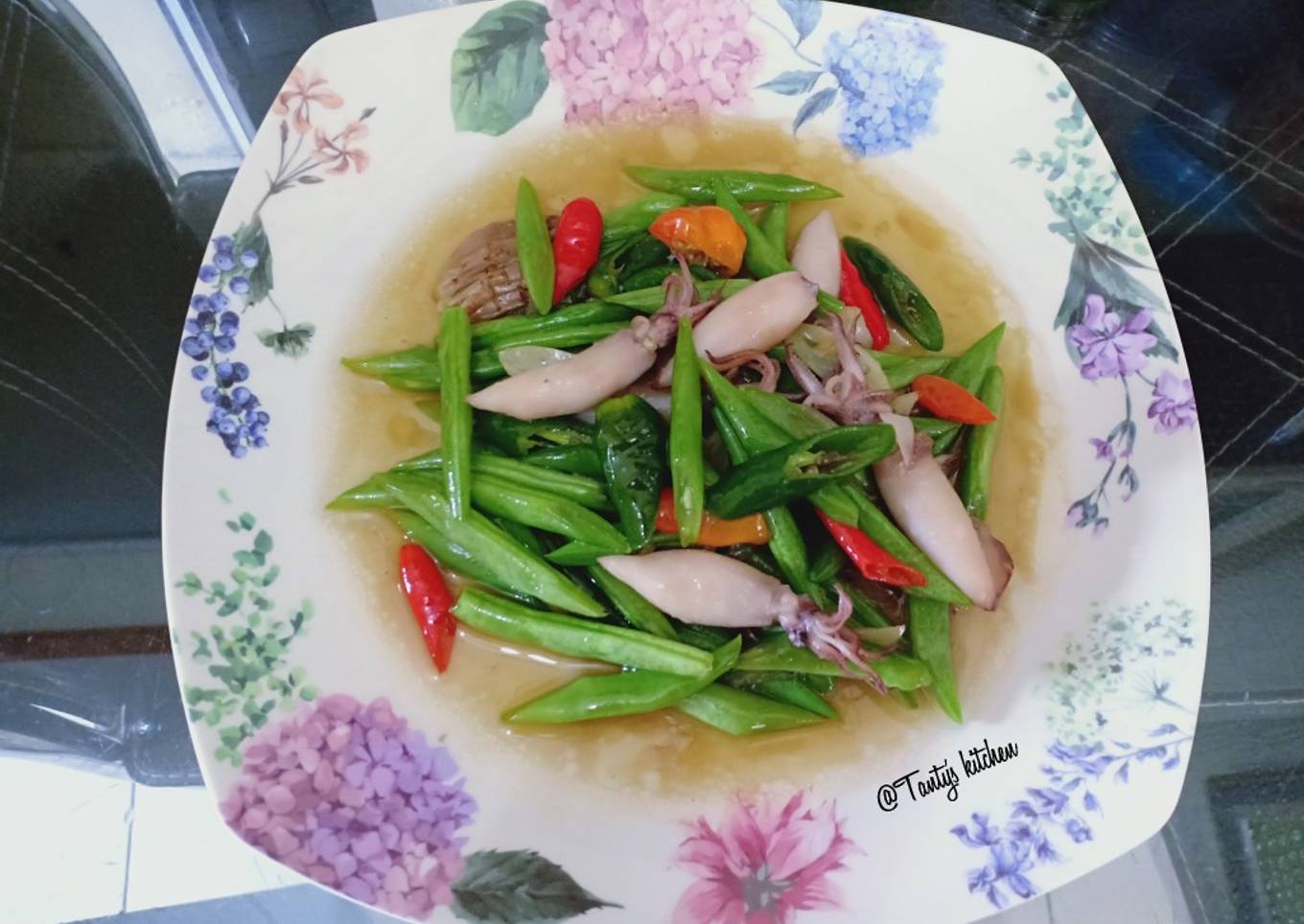 Tumis buncis cumi asin