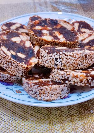 صورة لوصفة حلاوة التمر بالبسكويت