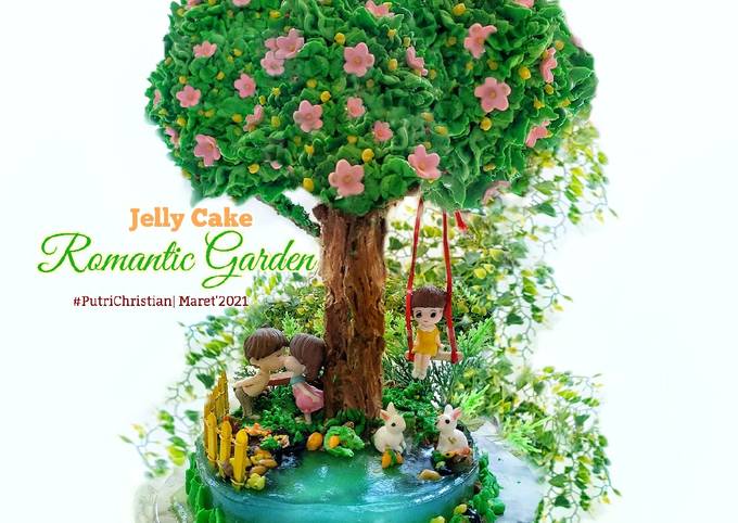 Rahasia Membuat Jelly Cake Romantic Garden buttercream yang Sempurna