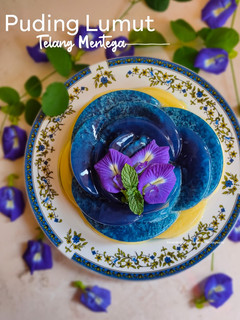 Foto resep Puding Lumut Telang Mentega
