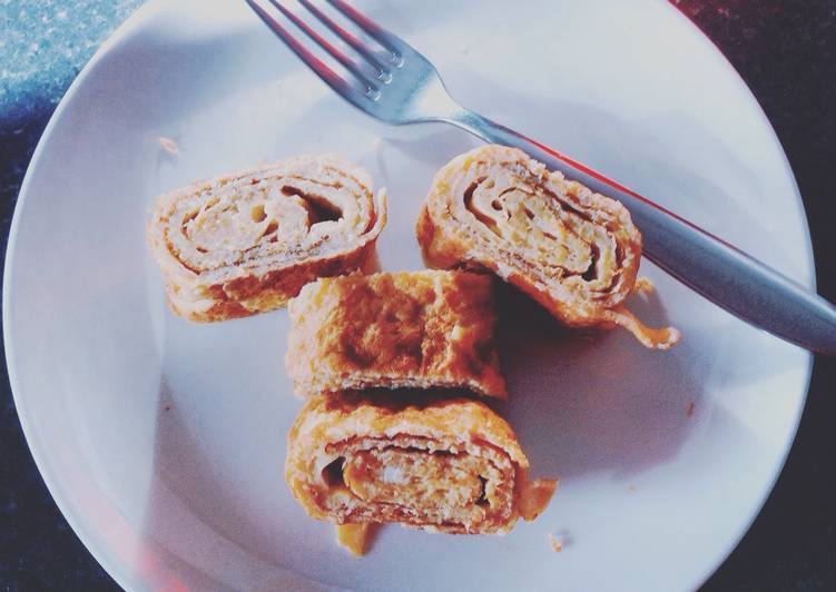 Recipe of Super Quick Homemade Sweet and Cheesy Tamagoyaki