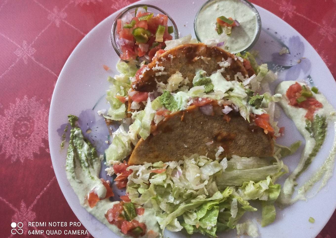 Tangy Mexican tacos with hung Curd dip