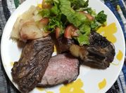 Una foto de carne cuadril