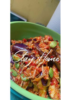 Foto resep Sambal terong, pete dan teri