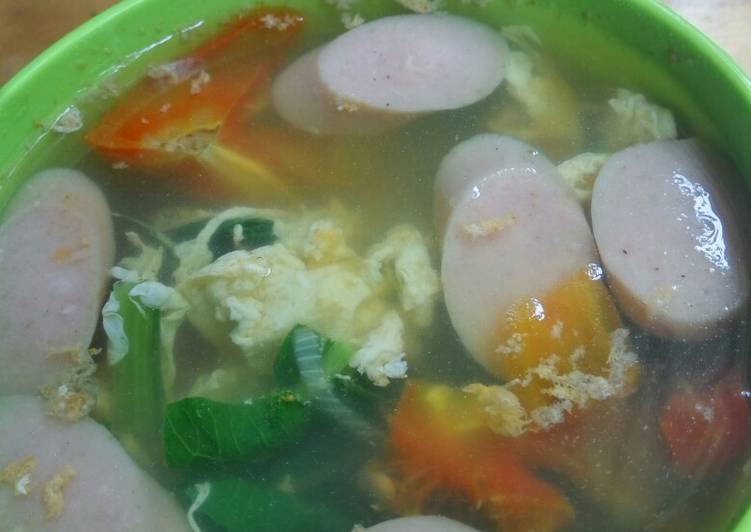 Resep: Sop Telor Tomat Sosis non MSG Praktis