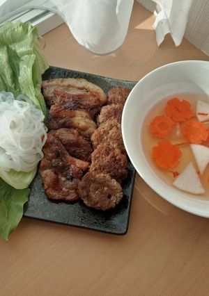 Hình của món Bún chả Hà Nội.