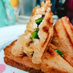 Cottage cheese sandwich A picture of Cottage cheese sandwich.