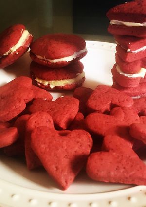 A picture of Red Velvet Cookies.
