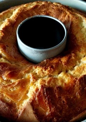 A picture of Whipped Cream and Jam Bundt Cake.