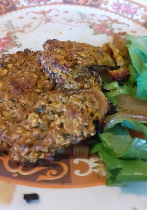 Una foto de Hamburguesas de zapallo y quinoa