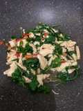 ผัดวอเตอร์เครสใส่ไก่