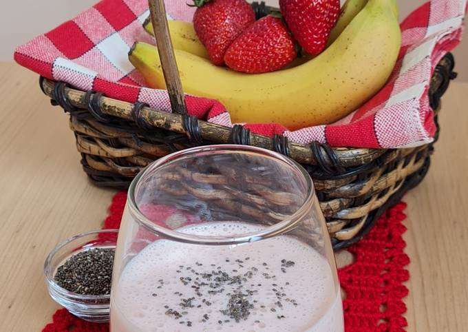 Licuado de Fresas y Yogurt