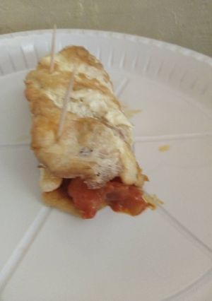 A picture of My very own special egg roll.